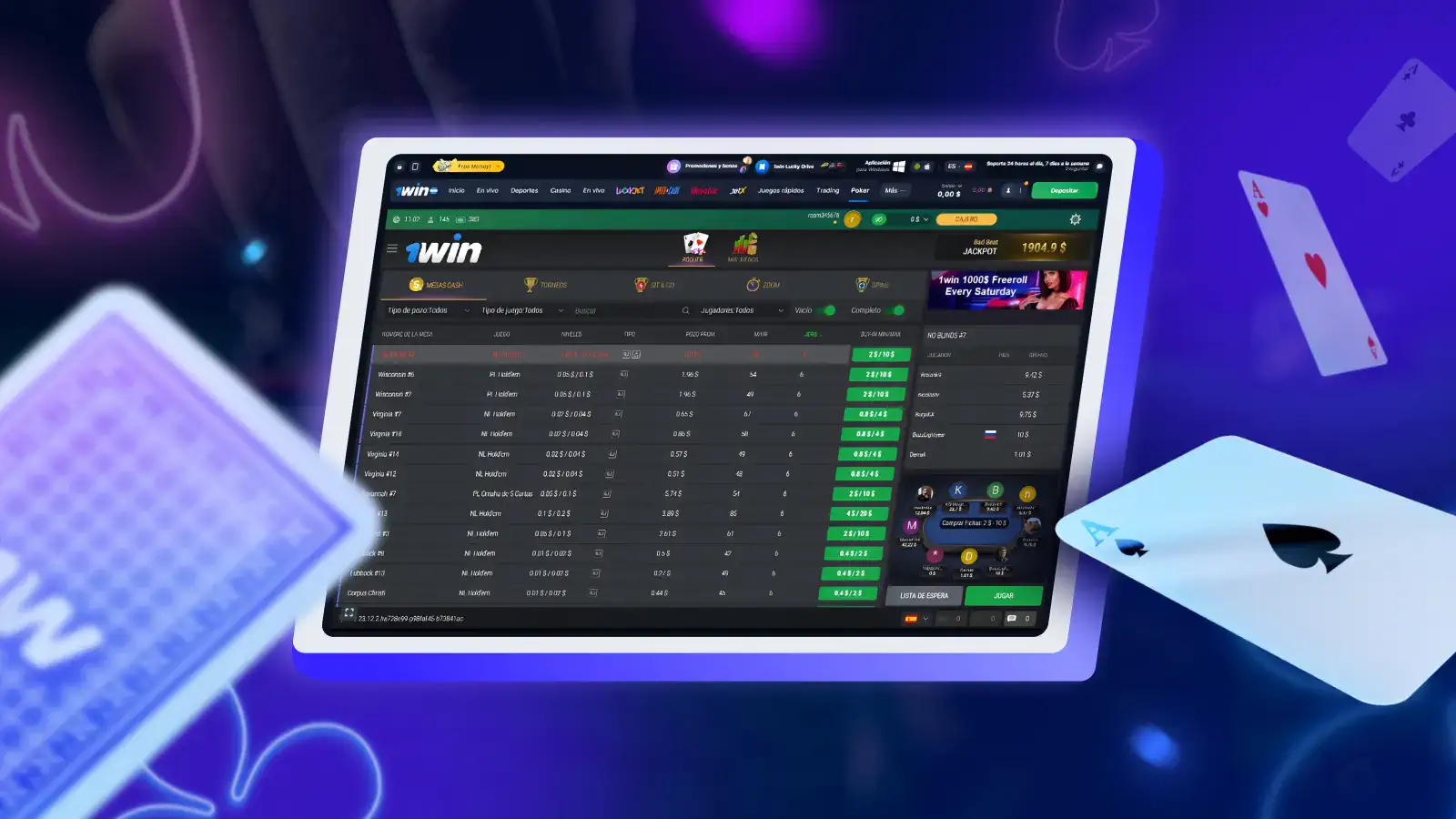 1win Póquer